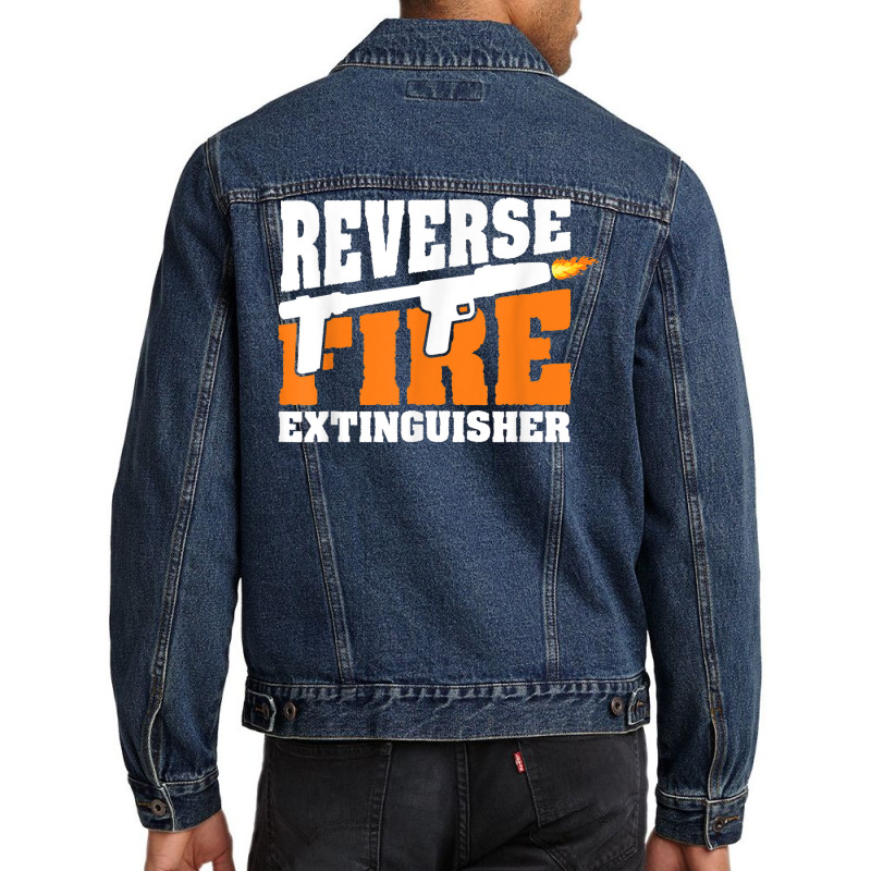 Pyrotechnics Flame Machine   Flame Thrower Gun Flamethrower Men Denim Jacket | Artistshot