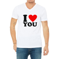 I Love You V-neck Tee | Artistshot