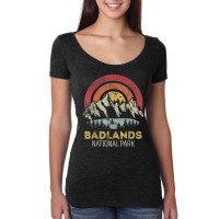 Badlands National Park Mountain Sunset Sunrise Women's Triblend Scoop T-shirt | Artistshot