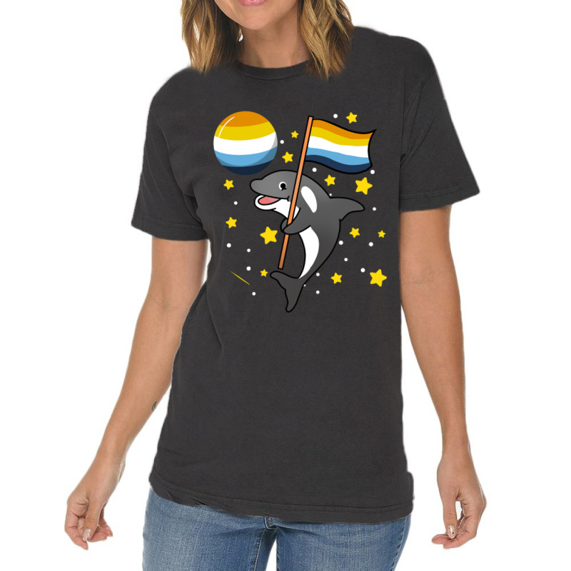 Orca In Space Aroace Pride Vintage T-shirt | Artistshot