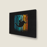 Retro Vintage Skydiving Landscape Canvas Print | Artistshot