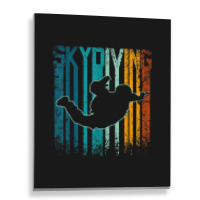 Retro Vintage Skydiving Metal Print Vertical | Artistshot