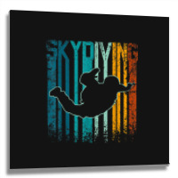 Retro Vintage Skydiving Metal Print Square | Artistshot