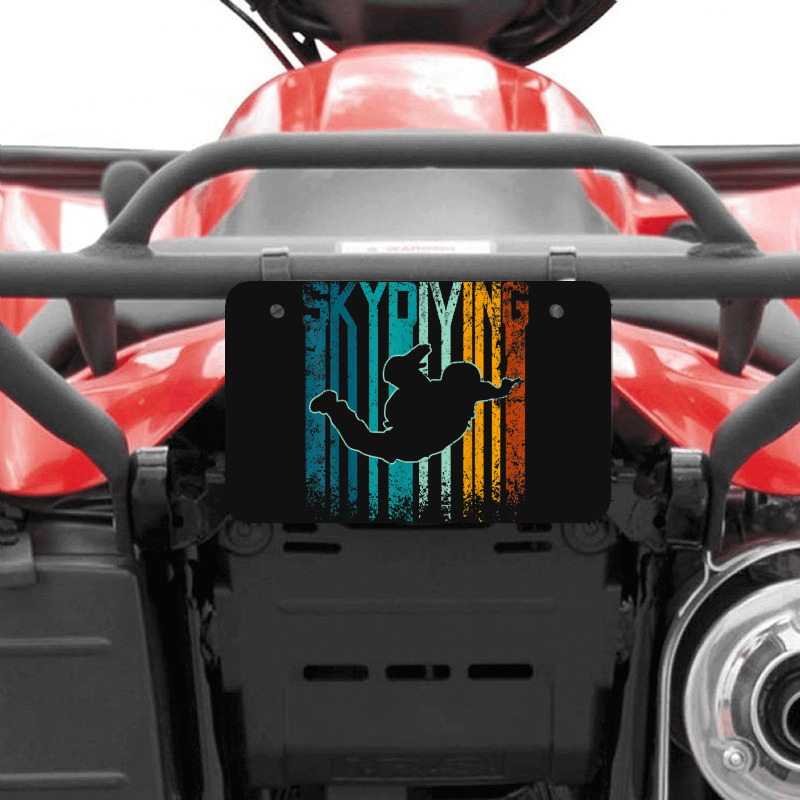 Retro Vintage Skydiving Atv License Plate | Artistshot