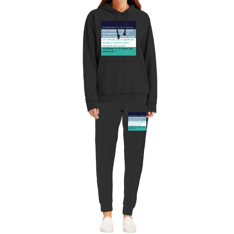 Oriented Aroace Definition Block Hoodie & Jogger Set | Artistshot