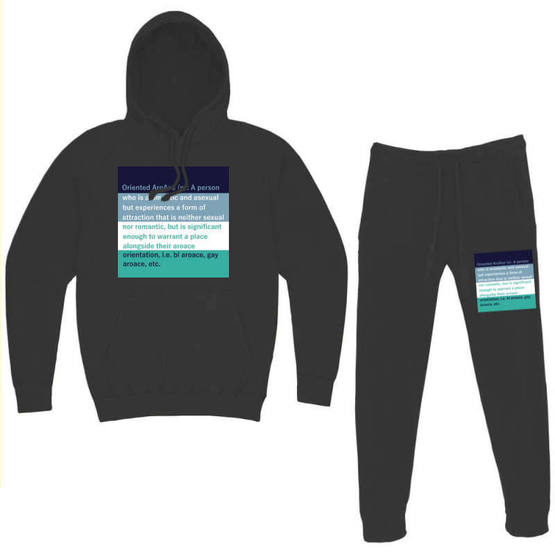 Oriented Aroace Definition Block Hoodie & Jogger Set | Artistshot