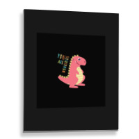 Cute Dinosaur Jr Chiffon Top Metal Print Vertical | Artistshot