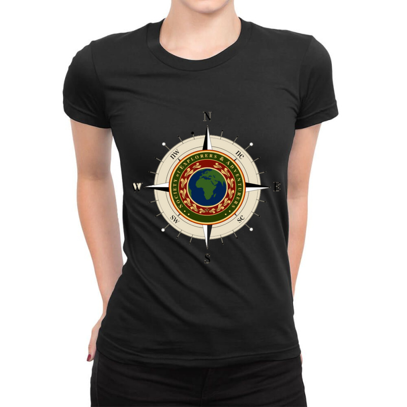 Society Of Explorers And Adventurers                (4) Ladies Fitted T-Shirt by cm-arts | Artistshot