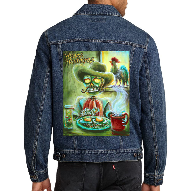 Huevos Rancheros  By Artist Heather Calderón Premium Scoop Men Denim Jacket by cm-arts | Artistshot