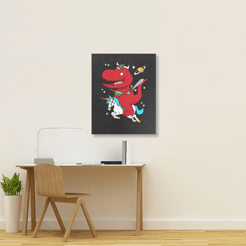 Dino Fantasy Portrait Canvas Print | Artistshot