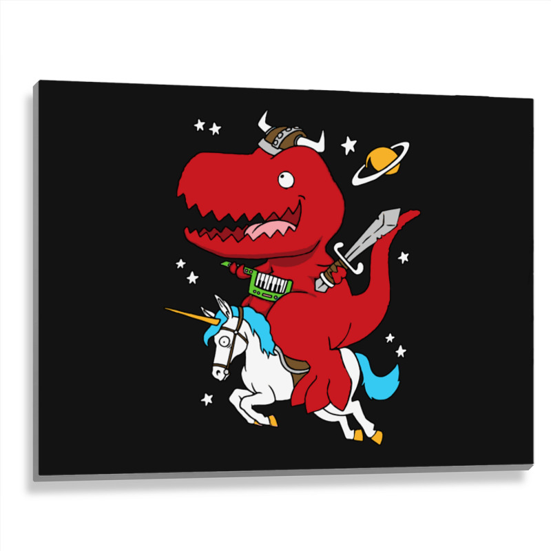 Dino Fantasy Metal Print Horizontal | Artistshot