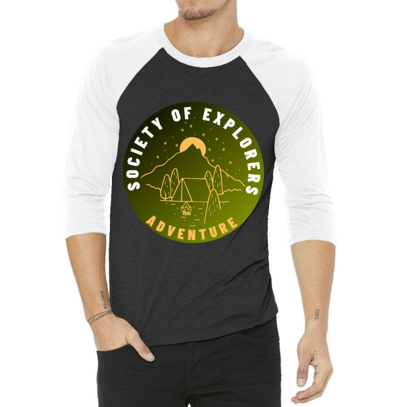 Society Of Explorers And Adventurers   (3) 3/4 Sleeve Shirt by cm-arts | Artistshot