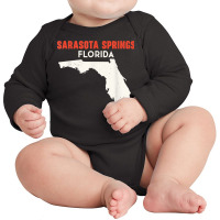 Sarasota Springs Florida Usa State America Travel Floridian T Shirt Long Sleeve Baby Bodysuit | Artistshot