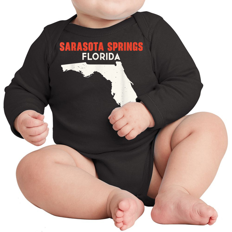 Sarasota Springs Florida Usa State America Travel Floridian T Shirt Long Sleeve Baby Bodysuit by cm-arts | Artistshot