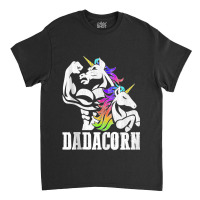 Manly Unicorn Muscle Dad And Daughter Dadacorn Fathers Day Tank Top Classic T-shirt | Artistshot