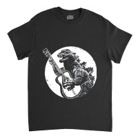 Dinosaur Playing Guitar Cool Classic T-shirt | Artistshot