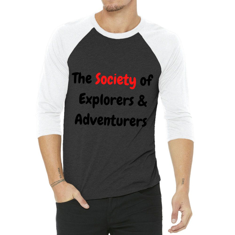 The Society Of Explorers _ Adventures 3/4 Sleeve Shirt by cm-arts | Artistshot