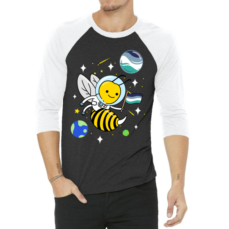 Wasp Astronaut Oriented Aroace Pride 3/4 Sleeve Shirt | Artistshot