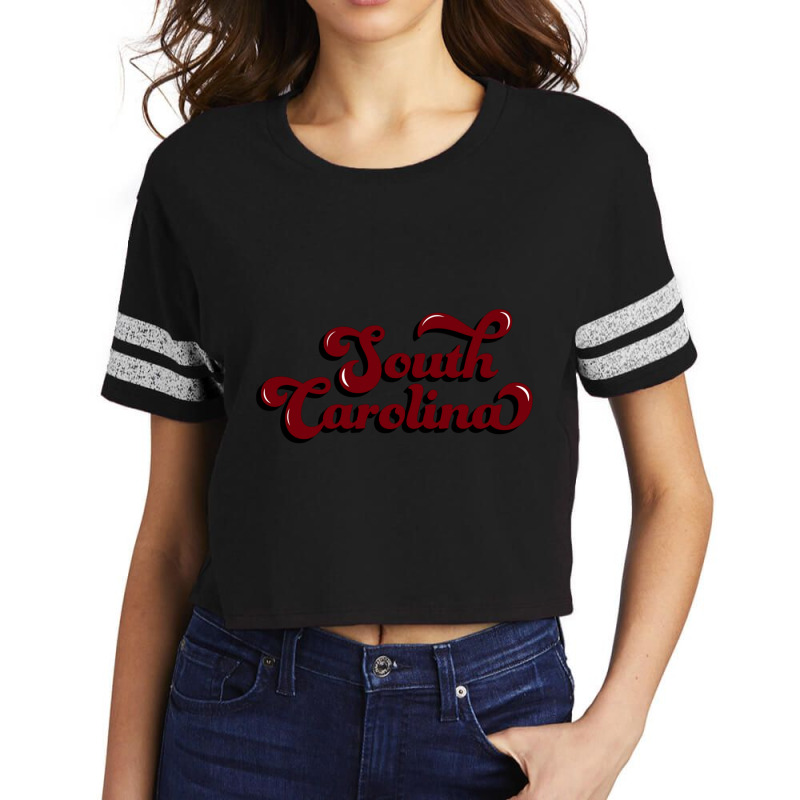 Groovy South Carolina Scorecard Crop Tee by cm-arts | Artistshot