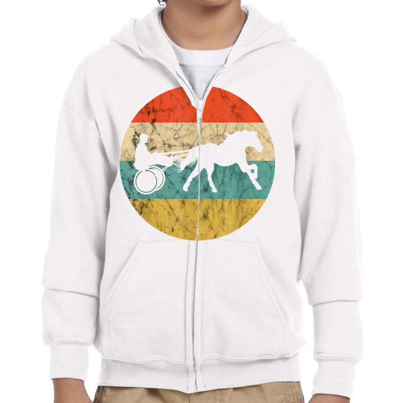 Horse Racing Owner Retro Vintage Equitation Harness Racing T Shirt Youth Zipper Hoodie | Artistshot