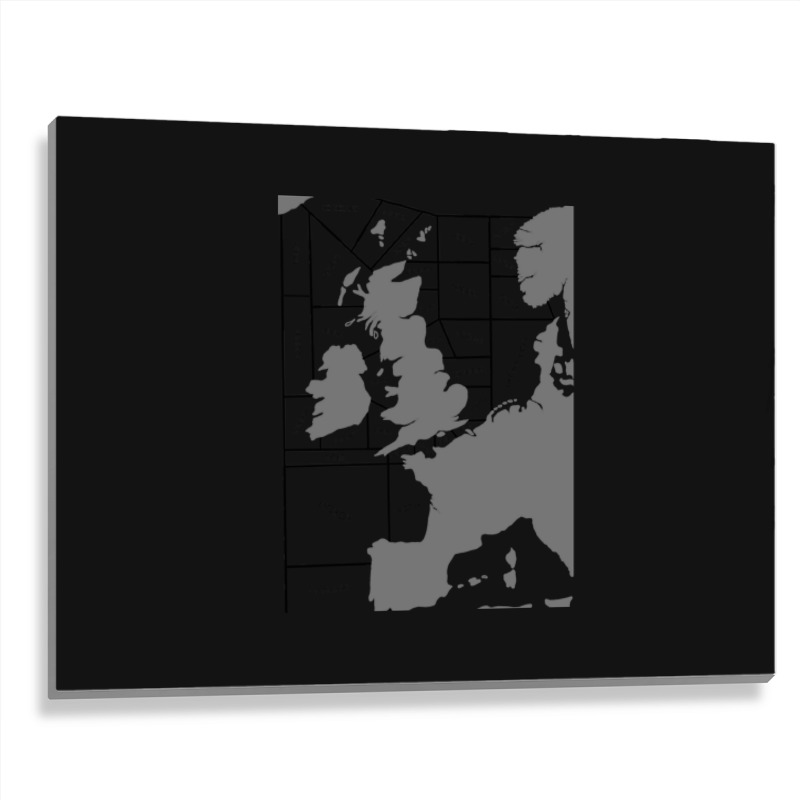 Shipping Forecast Uk Map - Labelled Metal Print Horizontal | Artistshot