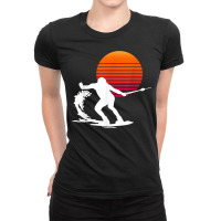 Water Ski Skiing Retro Waterski Ski Water Sports T Shirt Ladies Fitted T-shirt | Artistshot