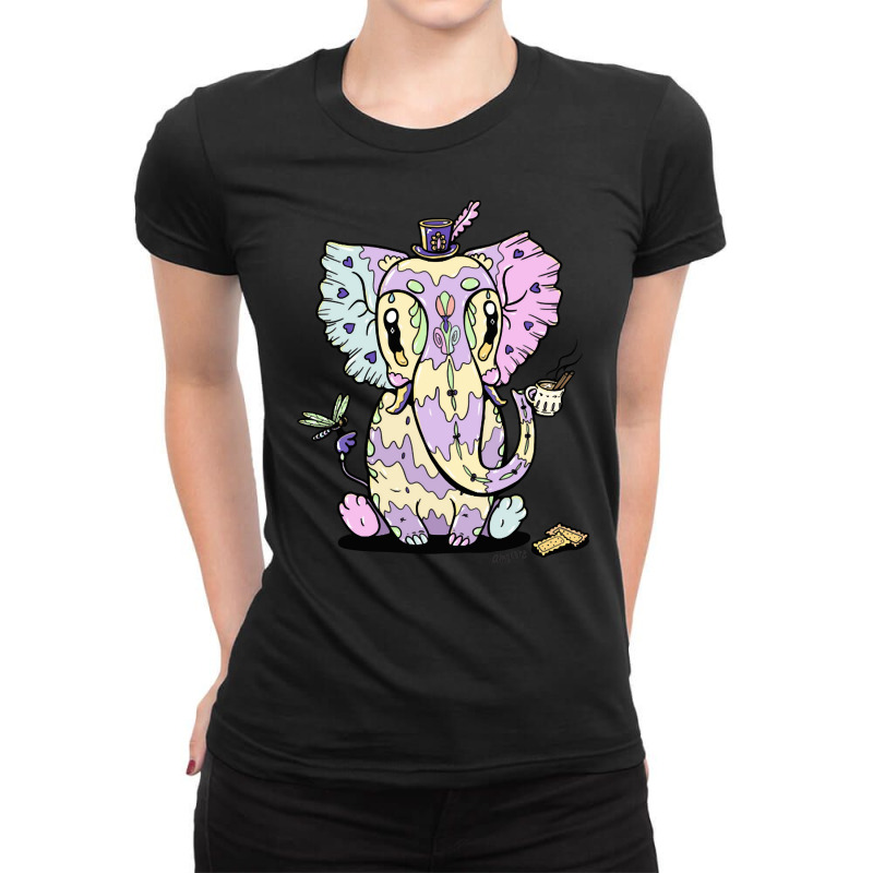 Magic Hat Elephant, Magic Hat Elephant Art, Magic Hat Elephant Paintin Ladies Fitted T-Shirt by cm-arts | Artistshot