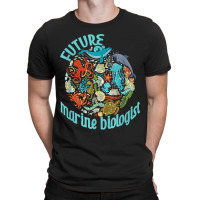 Future Marine Biologist Ocean Life Drawing Whale Octopus T-shirt | Artistshot