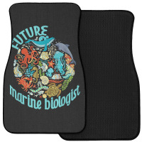 Future Marine Biologist Ocean Life Drawing Whale Octopus Front Car Mat | Artistshot