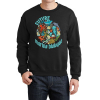 Future Marine Biologist Ocean Life Drawing Whale Octopus Crewneck Sweatshirt | Artistshot