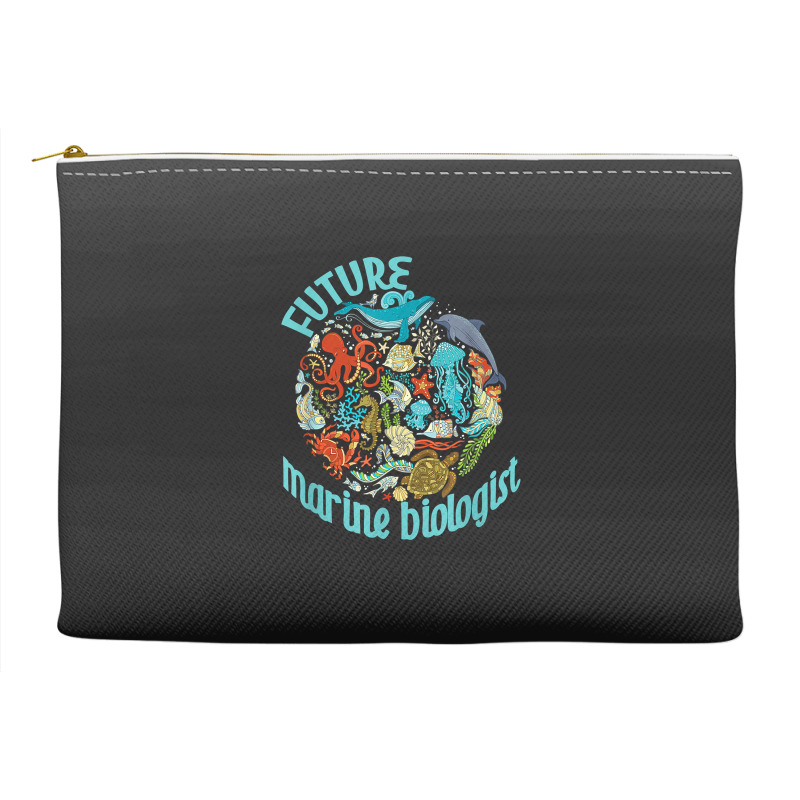 Future Marine Biologist Ocean Life Drawing Whale Octopus Accessory Pouches | Artistshot