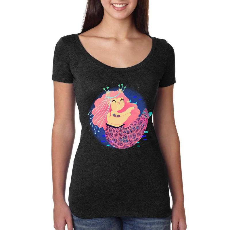 Magical Mermaid, Magical Mermaid Art, Magical Mermaid Painting, Magica Women's Triblend Scoop T-shirt by cm-arts | Artistshot