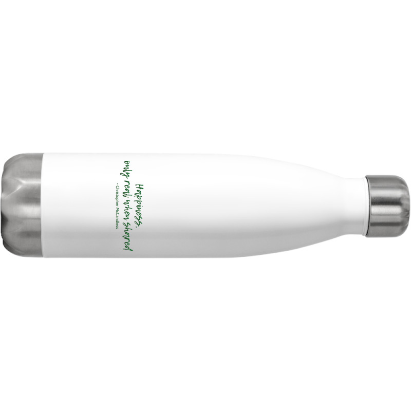 Into The Wild Happiness Quote Stainless Steel Water Bottle | Artistshot