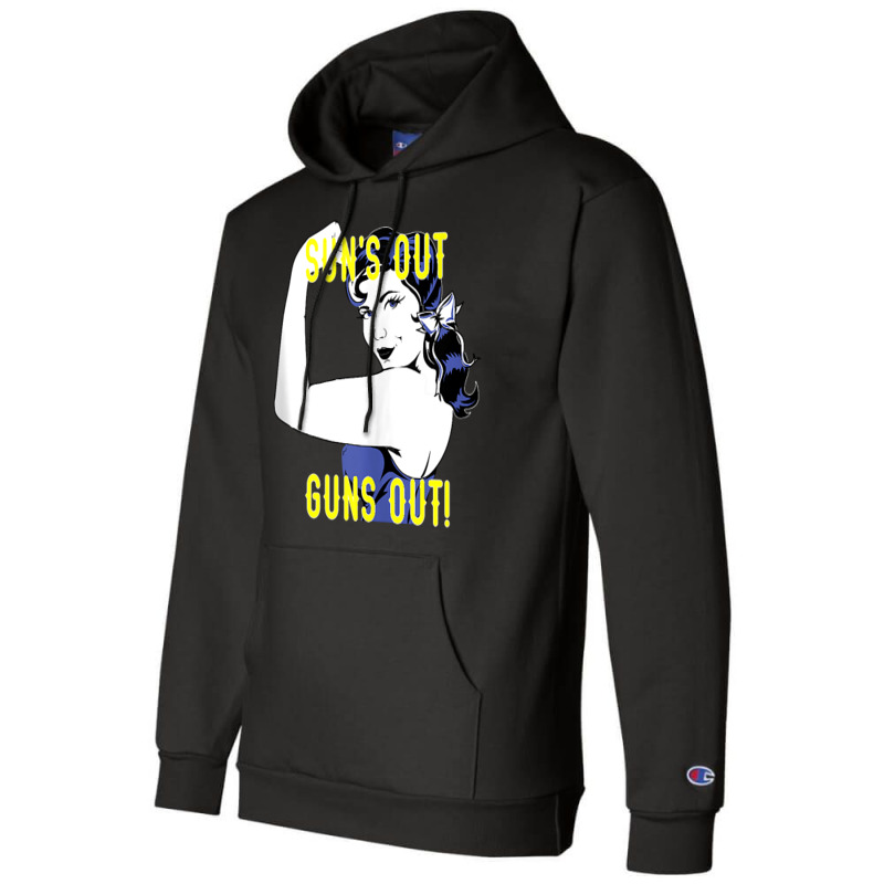 Sun's Out Guns Out With Rosie Tank Top Champion Hoodie by lukaegawaefu | Artistshot