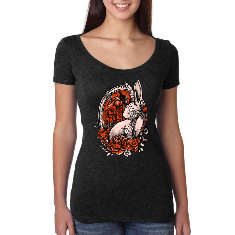 Mecha Rabbit, Mecha Rabbit Art, Mecha Rabbit Painting, Mecha Rabbit Vi Women's Triblend Scoop T-shirt by cm-arts | Artistshot