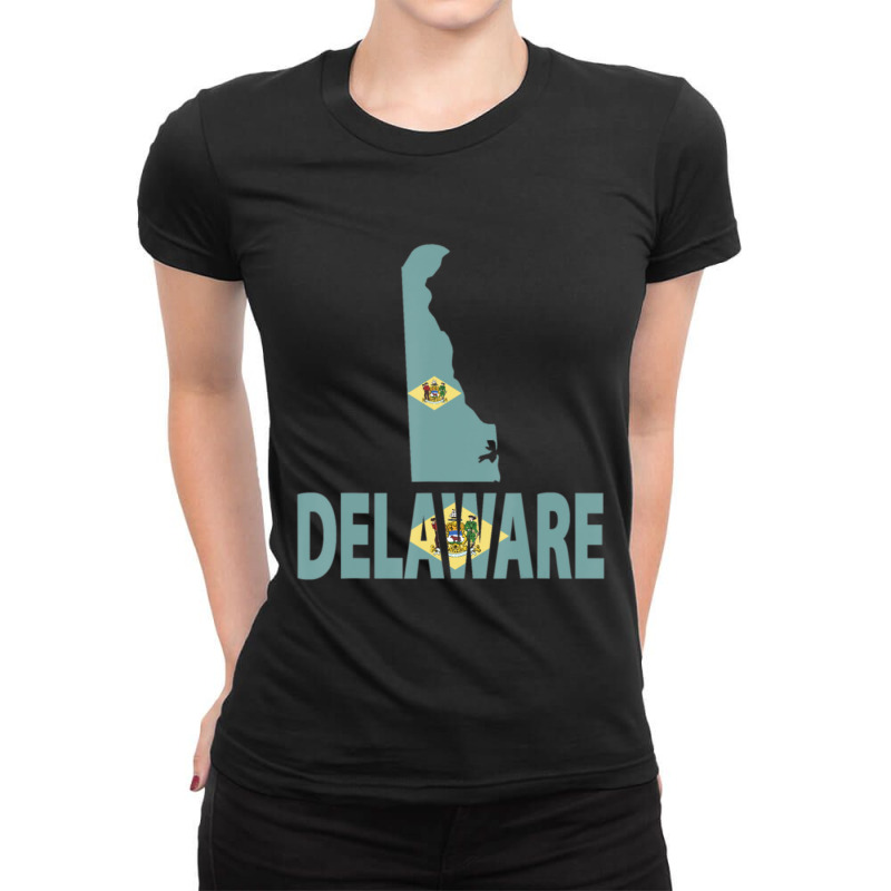 Vintage Delaware State I Love Delaware Home State Ladies Fitted T-shirt | Artistshot