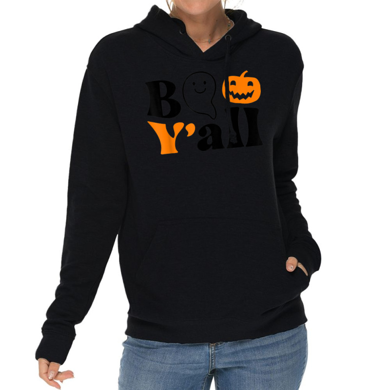 Boo Y'all Cute Ghost Boo Squad Spooky Season Halloween Lightweight Hoodie | Artistshot