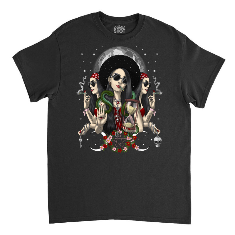 Hecate Triple Moon Goddess, Hecate Triple Moon Goddess Art, Hecate Tri Classic T-shirt by SHYYTTR567 | Artistshot