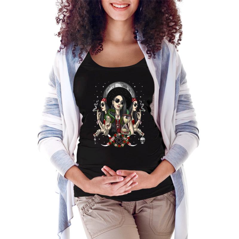 Hecate Triple Moon Goddess, Hecate Triple Moon Goddess Art, Hecate Tri Maternity Scoop Neck T-shirt by SHYYTTR567 | Artistshot