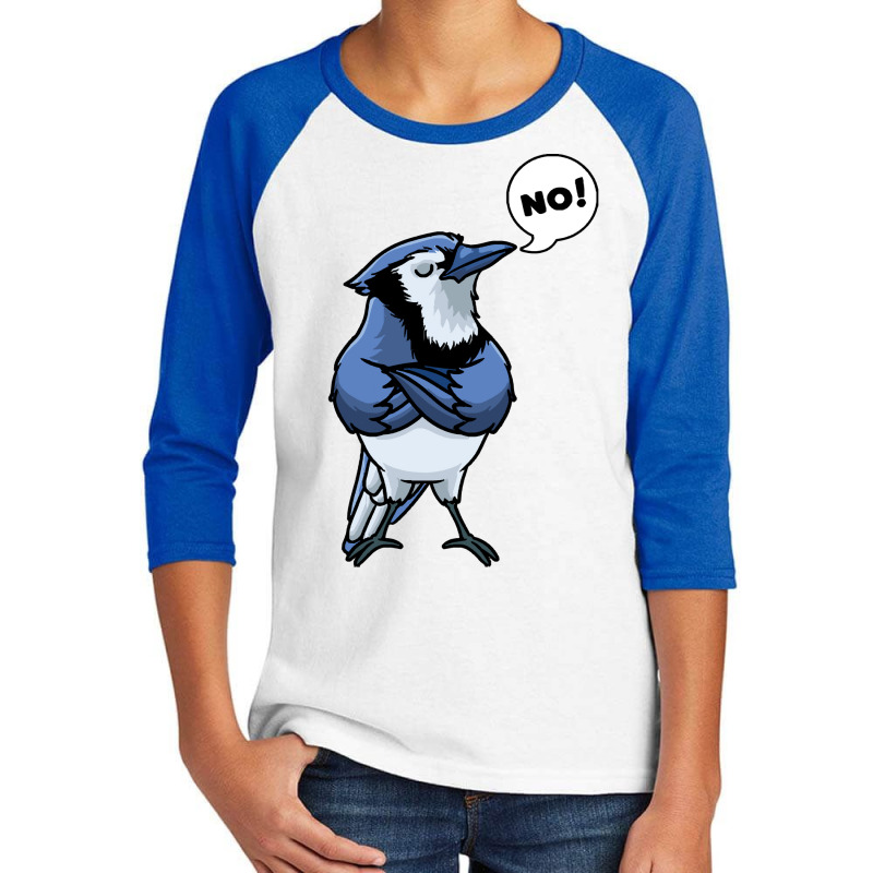 Blue Jay Bird T  Shirt Blue Jay Bird Cyanocitta Cristata T  Shirt (1) Youth 3/4 Sleeve by whistlerobust | Artistshot