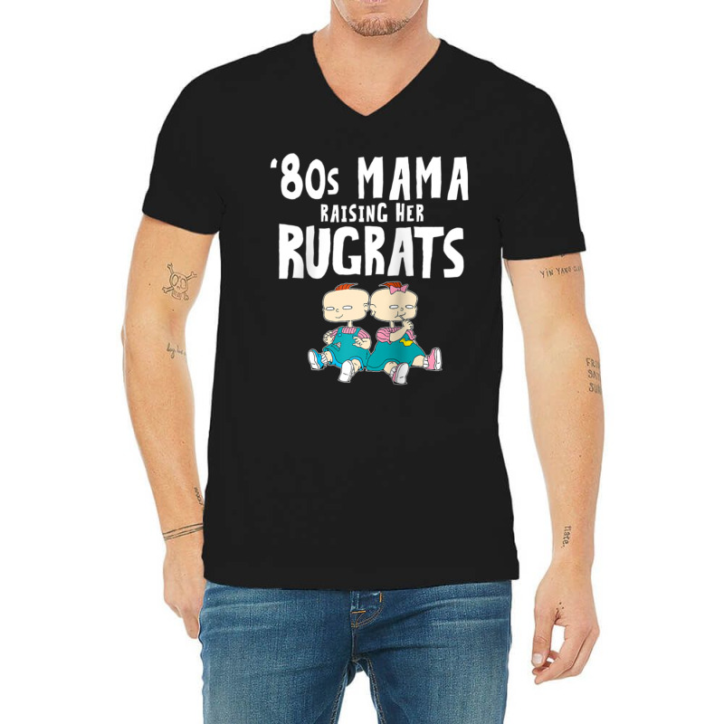 Mademark X Rugrats 80s Mama Raising Her Rugrats Phil & Lil V-Neck Tee by Kandurip541 | Artistshot