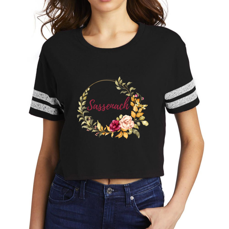 Sassenach Dragonfly Floral Wreath Gaelic Scottish Scorecard Crop Tee by Kosdapen517 | Artistshot