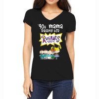 Mademark X Rugrats 90s Mama Raising Her Rugrats Full Gang Women's V-neck T-shirt | Artistshot