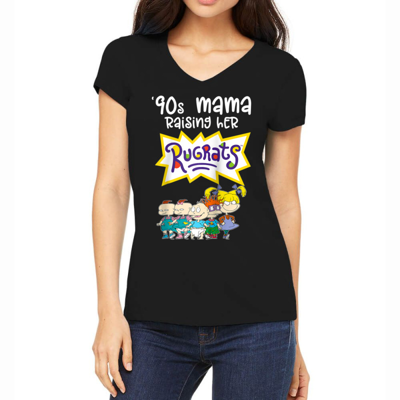 Mademark X Rugrats 90s Mama Raising Her Rugrats Full Gang Women's V-Neck T-Shirt by Kandurip541 | Artistshot