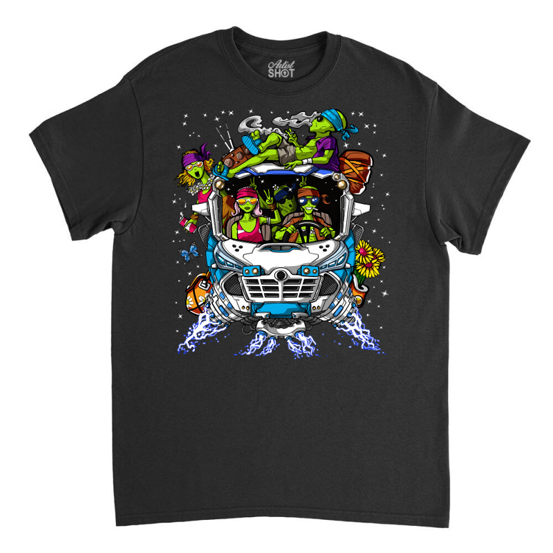 Hippie Aliens Trip, Hippie Aliens Trip Painting, Hippie Aliens Trip Vi Classic T-shirt | Artistshot