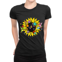 Solar System Sunflower, Solar System Sunflower Art, Solar System Sunfl Ladies Fitted T-shirt | Artistshot