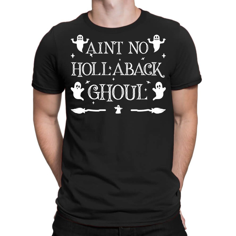 Womens Ain't No Hollaback Ghoul Halloween Boo Halloween Costume Vneck T-shirt | Artistshot