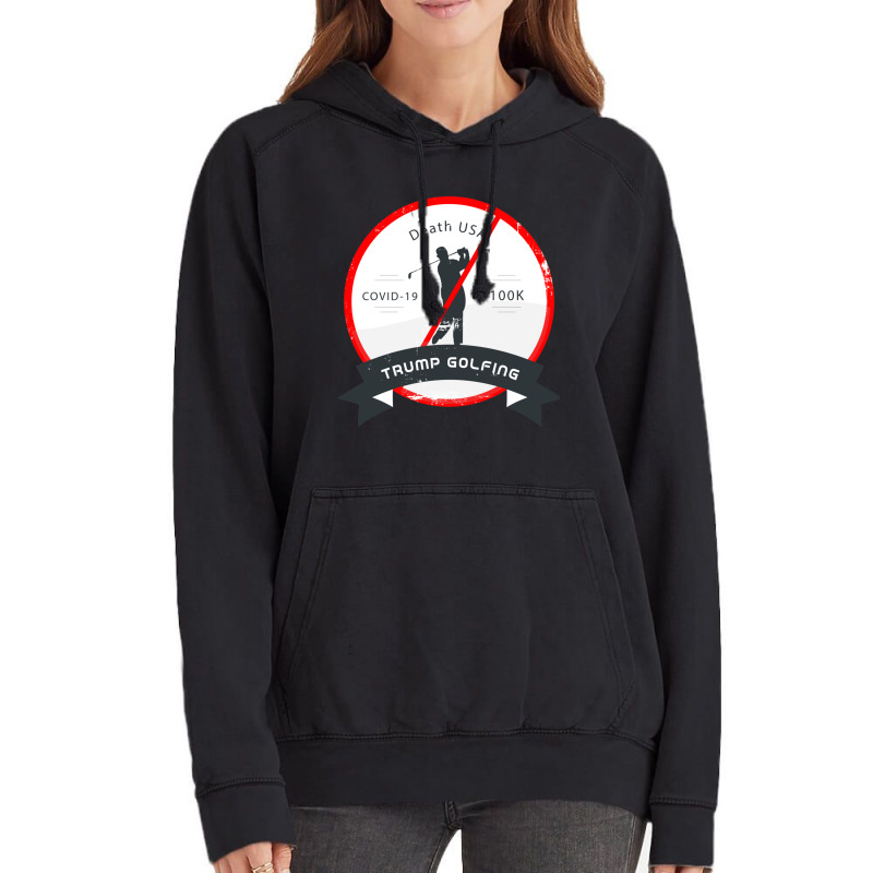 Stop Trump Golfing Vintage Hoodie | Artistshot