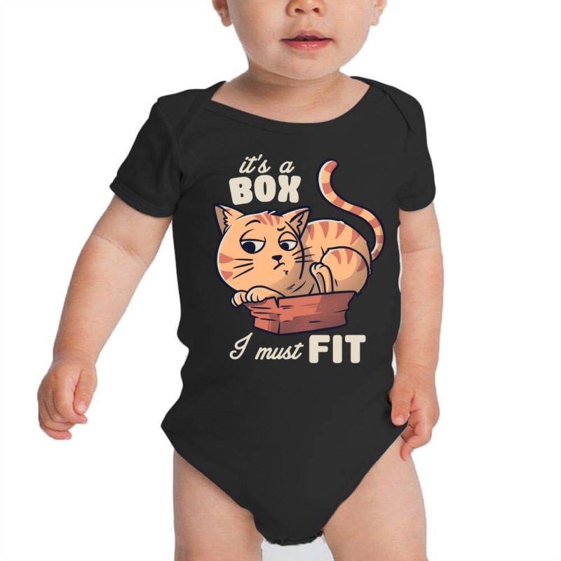 It?s A Box I Must Fit - Cute Funny Cat Gift Baby Bodysuit by cm-arts | Artistshot