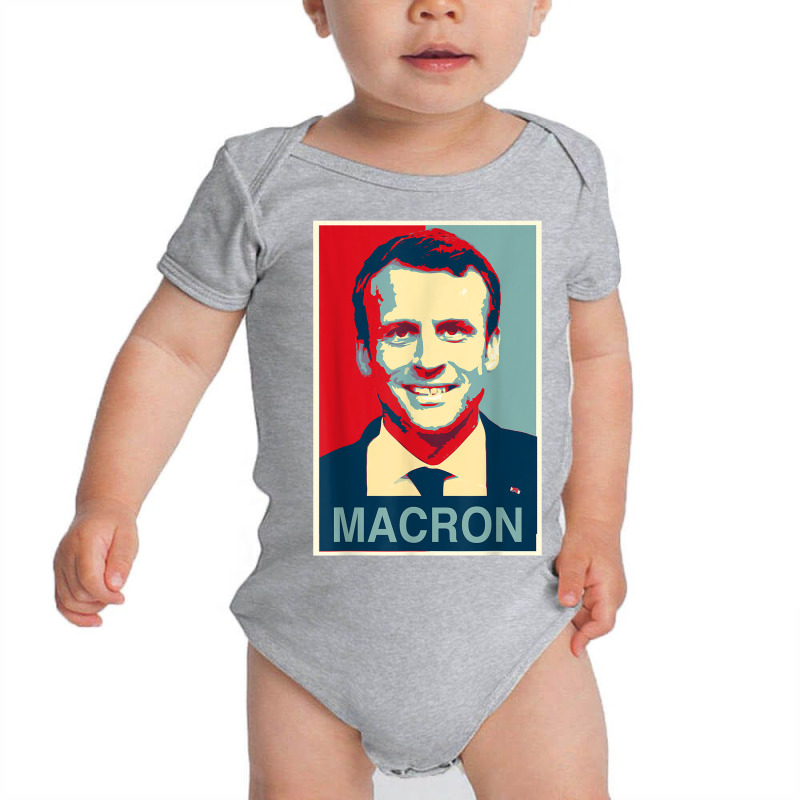 Emmanuel Macron   Obama Style Baby Bodysuit by haxemaxagi | Artistshot